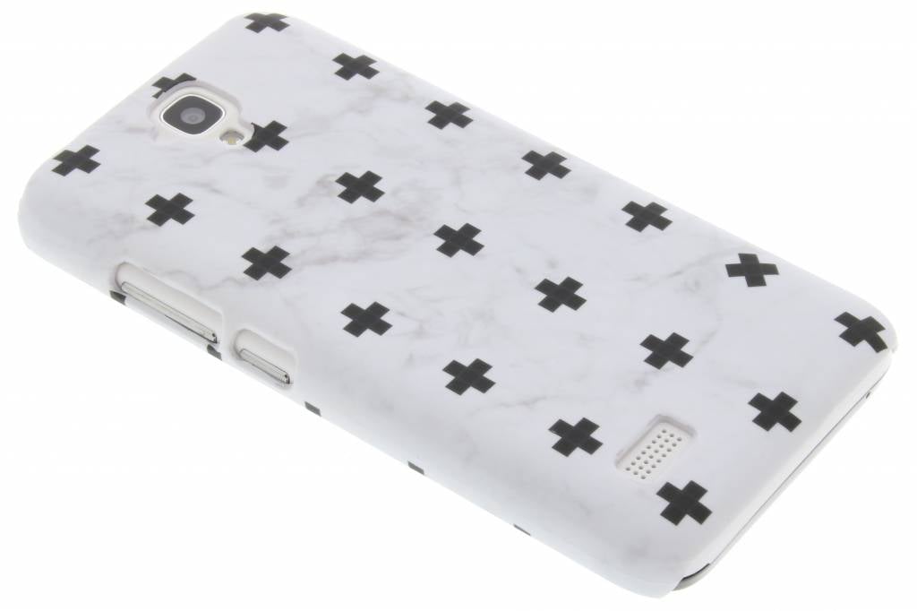 Image of Wit marmer plus design hardcase hoesje voor de Huawei Y5