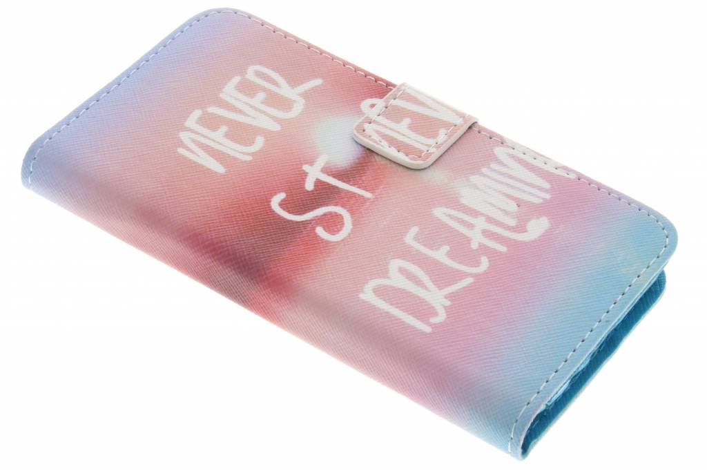 Image of Never stop dreaming design TPU booktype hoes voor de Samsung Galaxy J3 / J3 (2016)