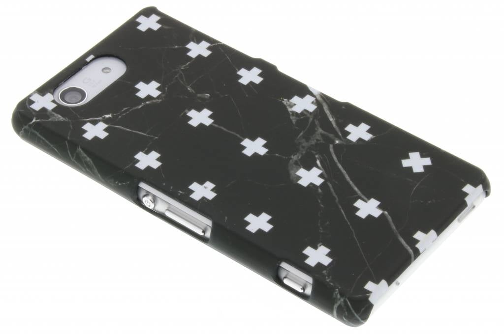 Image of Zwart marmer plus design hardcase hoesje voor de Sony Xperia Z3 Compact