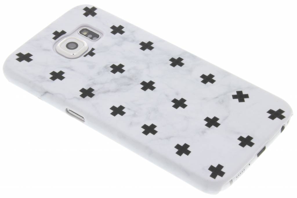 Image of Wit marmer plus design hardcase hoesje voor de Samsung Galaxy S6