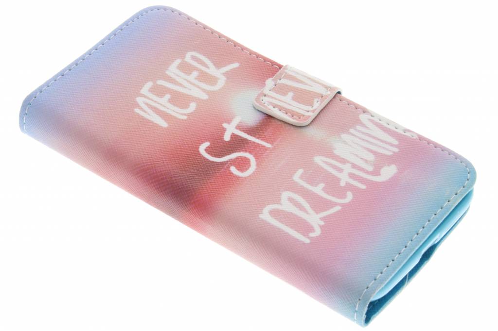 Image of Never stop dreaming design TPU booktype hoes voor de Motorola Moto G 3rd Gen 2015