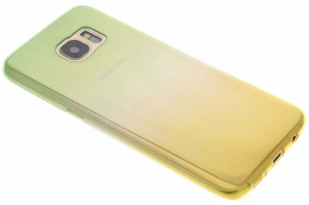 Image of Groen/geel tweekleurig TPU siliconen hoesje voor de Samsung Galaxy S7 Edge