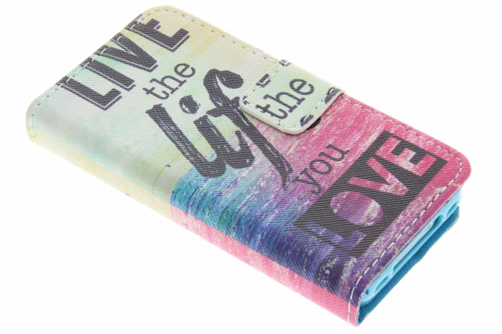 Image of Live the life design TPU booktype hoes voor de iPhone 5 / 5s / SE