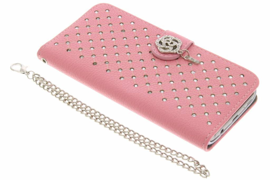 Image of Roze chique strass booktype hoes voor de Samsung Galaxy S7