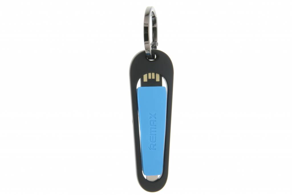 Image of Sleutelhanger Lightning naar USB-kabel - Zwart / Blauw