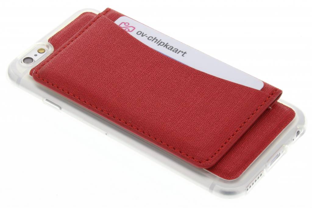 Image of Rood TPU hoesje met pasjeshouder voor de iPhone 6 / 6s