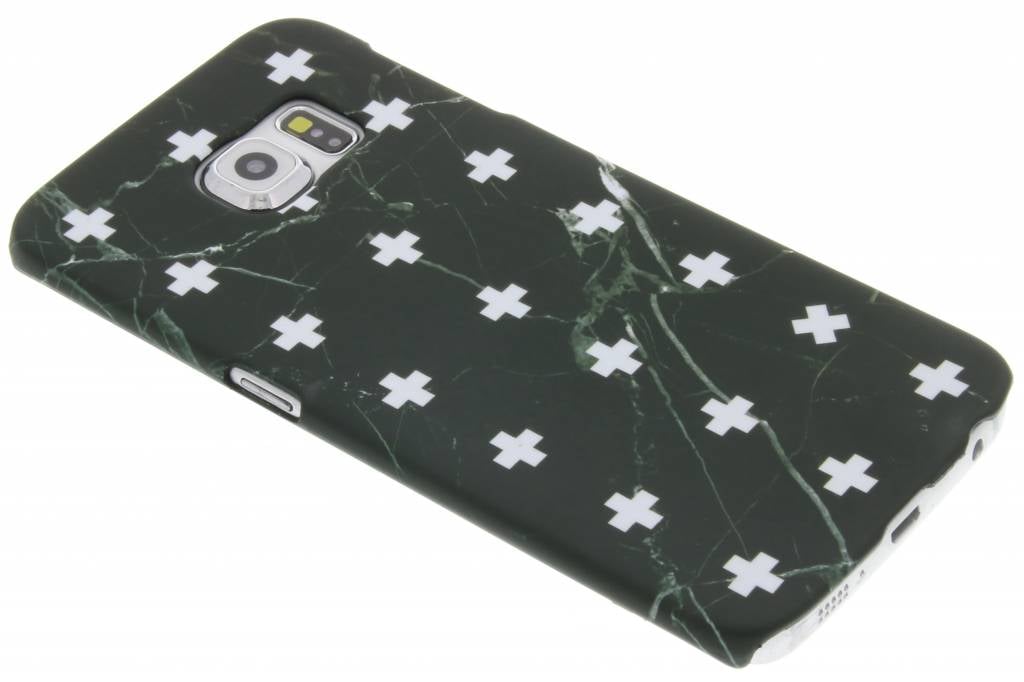 Image of Zwart marmer plus design hardcase hoesje voor de Samsung Galaxy S6 Edge