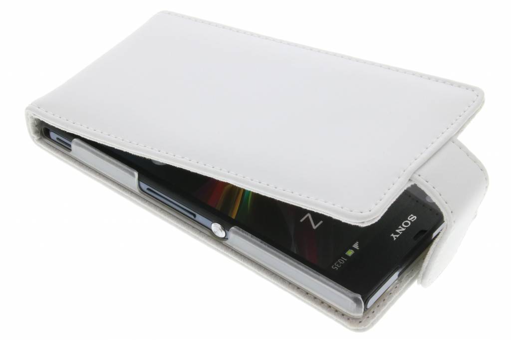 Image of Witte stijlvolle flipcase voor de Sony Xperia Z