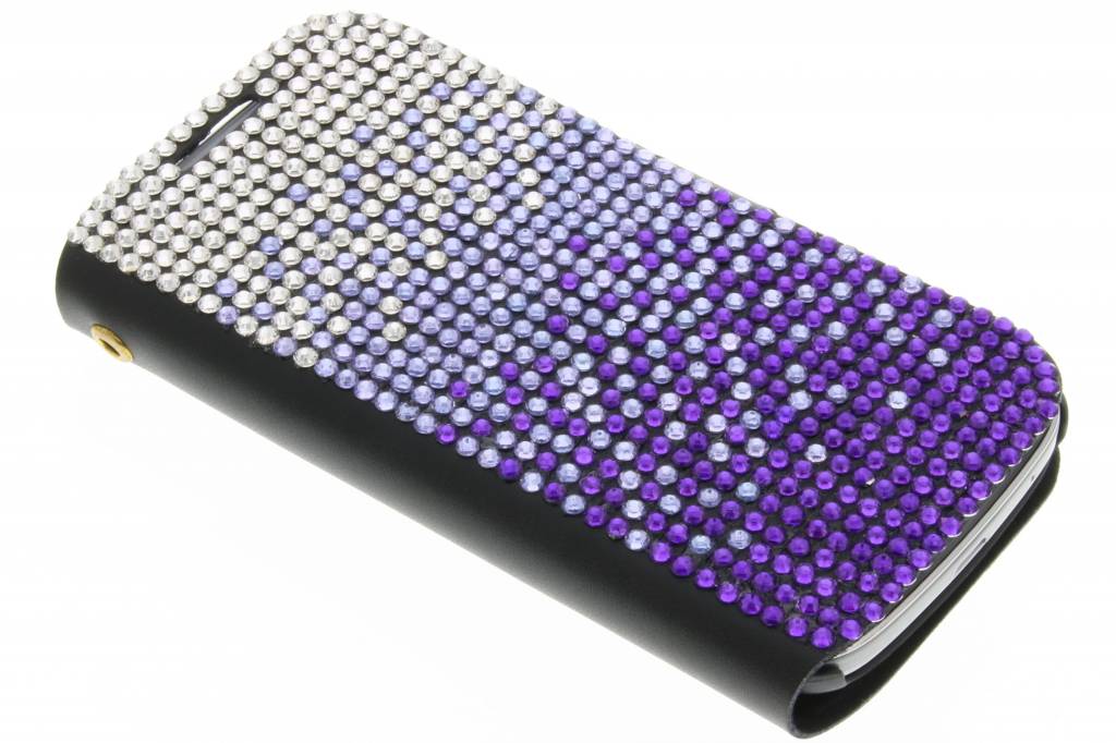 Image of Glazen strass booktype hoes voor de Samsung Galaxy S4 Mini