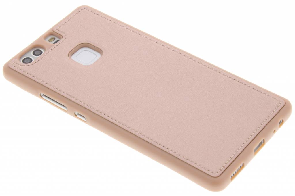 Image of Roze metallic lederen TPU case voor de Huawei P9 Plus