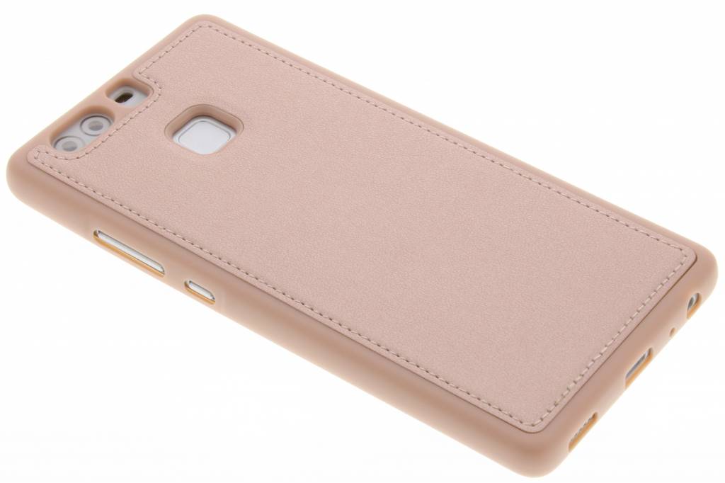 Image of Roze metallic lederen TPU case voor de Huawei P9