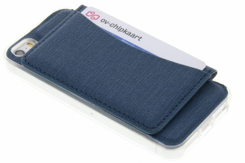 Image of Blauw TPU hoesje met pasjeshouder voor de iPhone 5 / 5s / SE