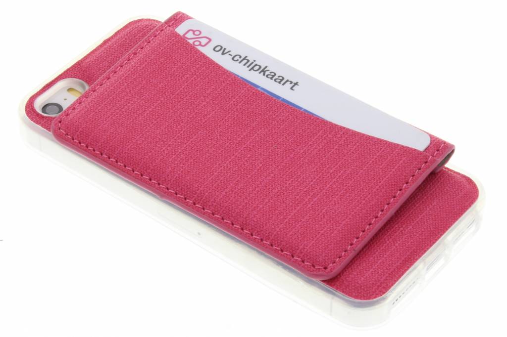 Image of Fuchsia TPU hoesje met pasjeshouder voor de iPhone 5 / 5s / SE