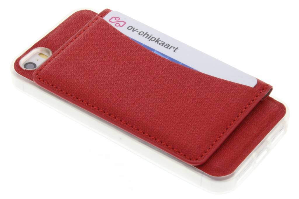 Image of Rood TPU hoesje met pasjeshouder voor de iPhone 5 / 5s / SE