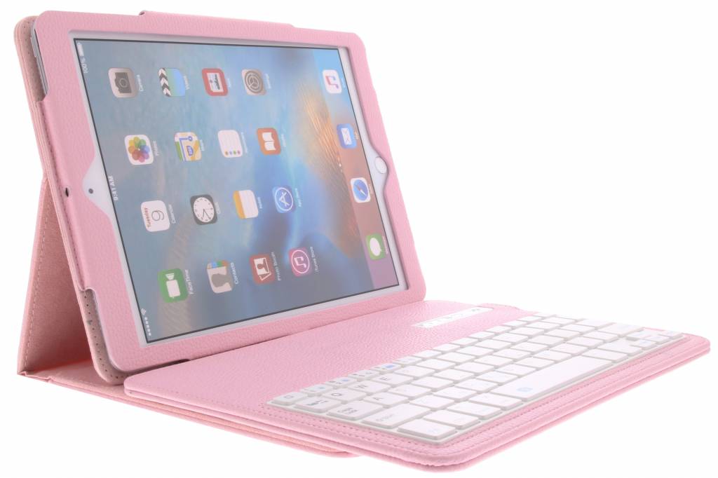 Image of Roze booktype hoes met Bluetooth toetsenbord iPad Pro 12.9