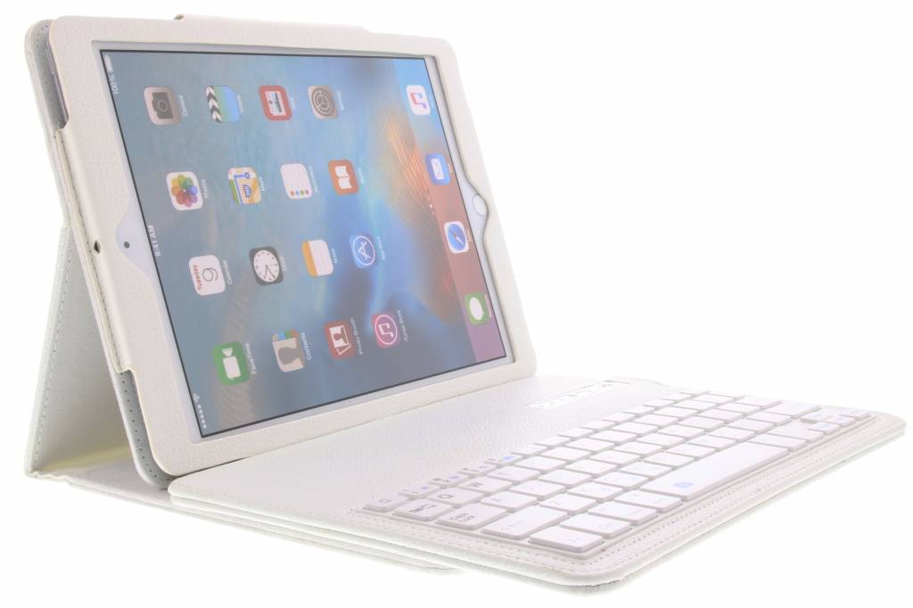 Image of Witte booktype hoes met Bluetooth toetsenbord iPad Pro 12.9