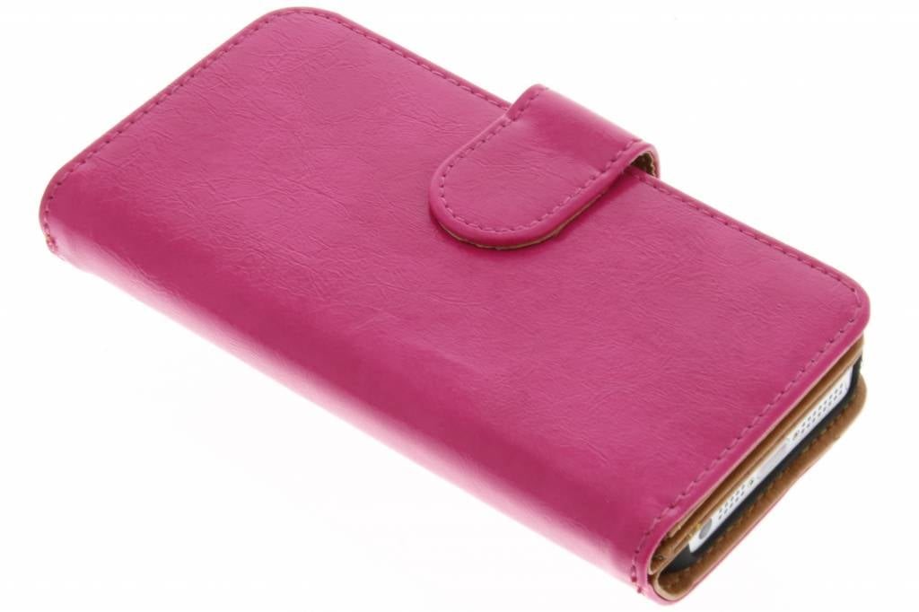 Image of Fuchsia 11-vaks wallet case voor de iPhone 5 / 5s / SE