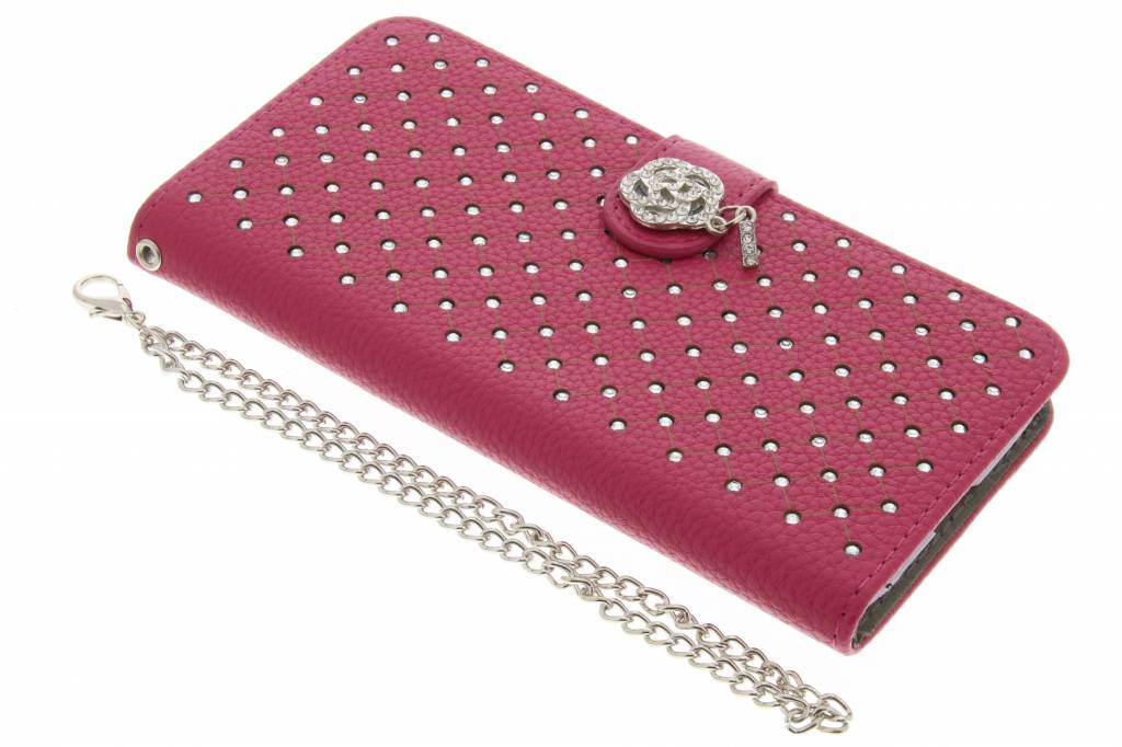 Image of Fuchsia chique strass booktype hoes voor de LG G5 (SE)