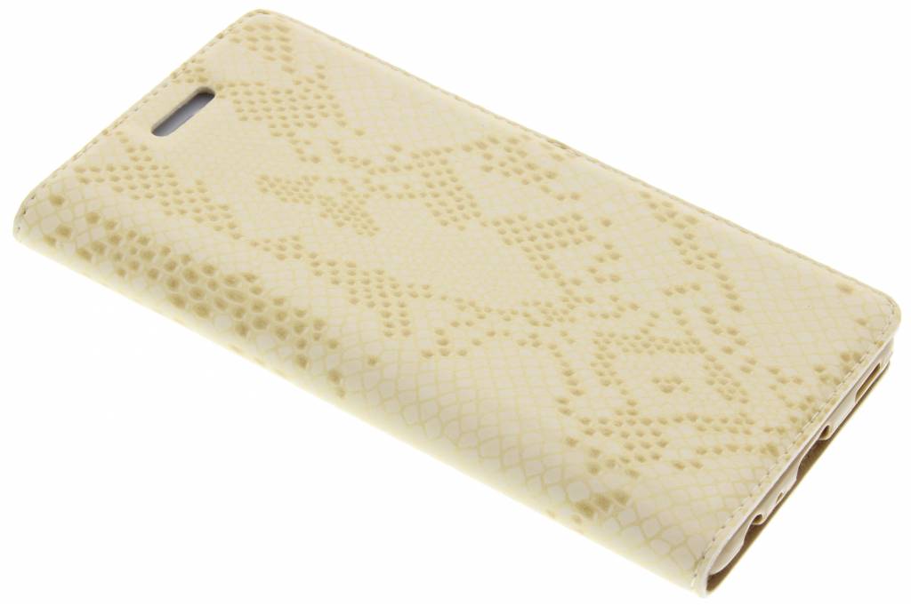 Image of Gouden luxe slangen TPU booktype hoes voor de Huawei P9