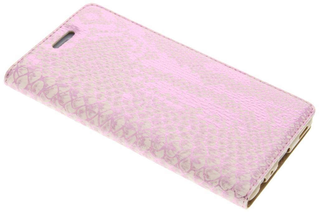 Image of Roze luxe slangen TPU booktype hoes voor de Huawei P9