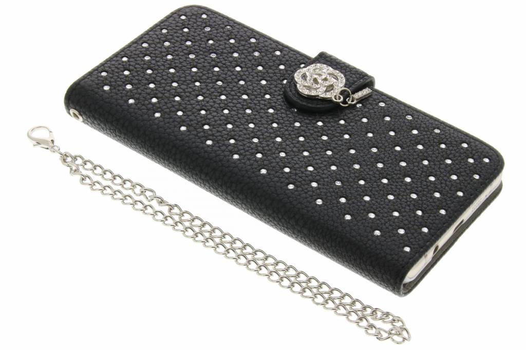 Image of Zwarte chique strass booktype hoes voor de Samsung Galaxy A5 (2016)