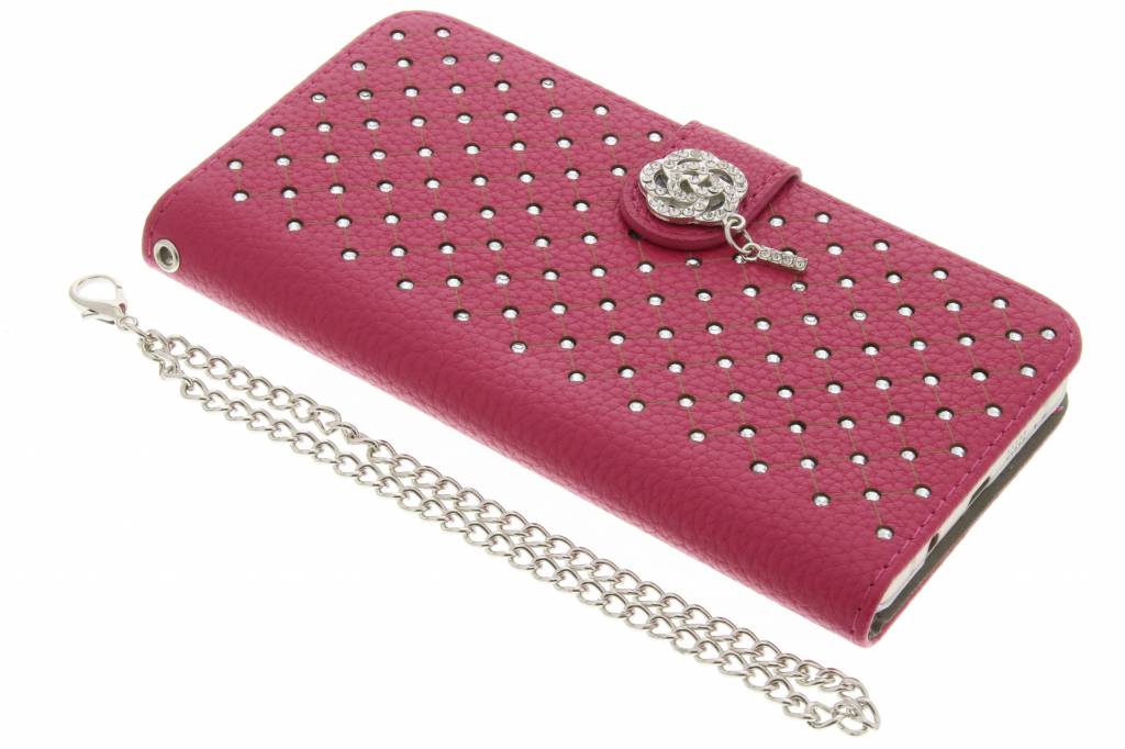 Image of Fuchsia chique strass booktype hoes voor de Samsung Galaxy A5 (2016)