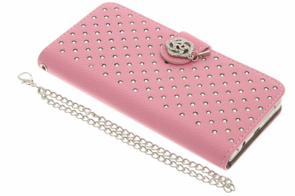 Image of Roze chique strass booktype hoes voor de Samsung Galaxy A5 (2016)