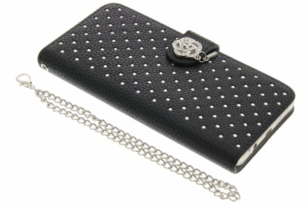 Image of Zwarte chique strass booktype hoes voor de Samsung Galaxy J5