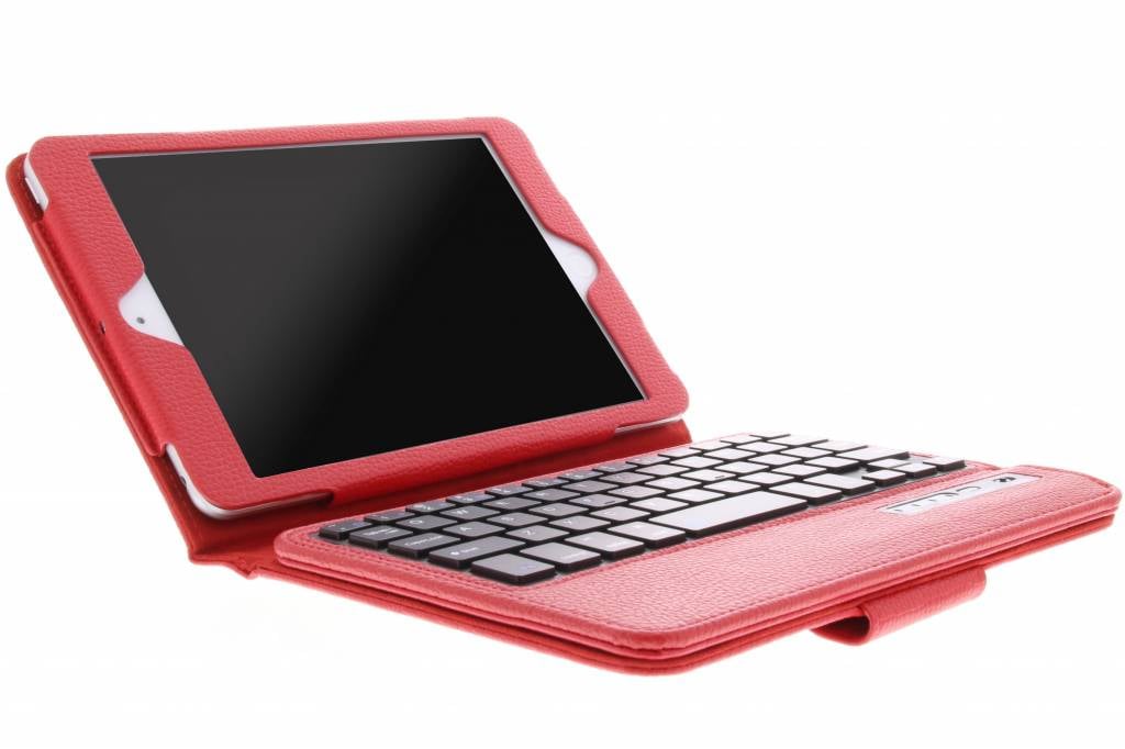 Image of Rode booktype hoes met Bluetooth toetsenbord voor de iPad Mini / 2 / 3