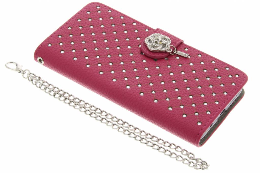 Image of Fuchsia chique strass booktype hoes voor de Samsung Galaxy A3 (2016)