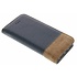 Donkerblauwe denim look booktype hoes voor de iPhone 5 / 5s / SE Donkerblauwe denim look booktype hoes voor de iPhone 5 / 5s / SE