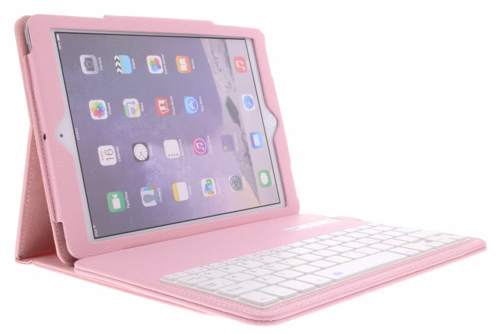 Image of Roze booktype hoes met Bluetooth toetsenbord voor de iPad Air 2