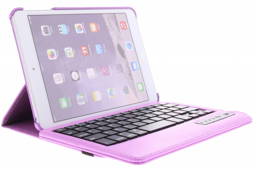 Image of Draaibare tablethoes met Bluetooth toetsenbord voor de iPad Mini / 2 / 3 - Paars