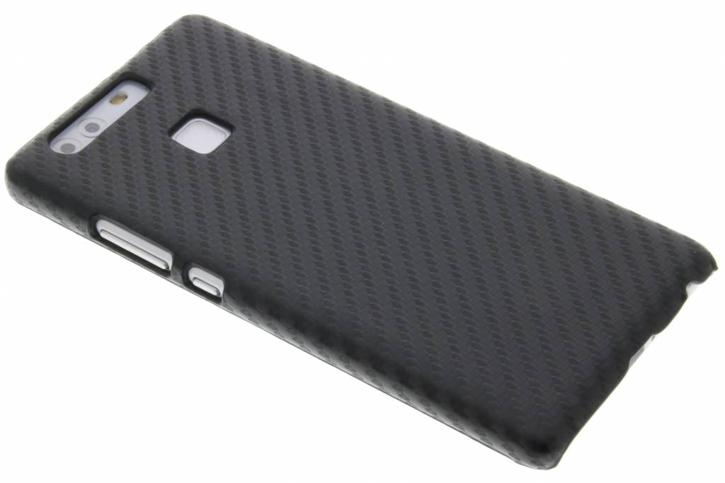 Image of Zwart carbon look hardcase hoesje voor de Huawei P9