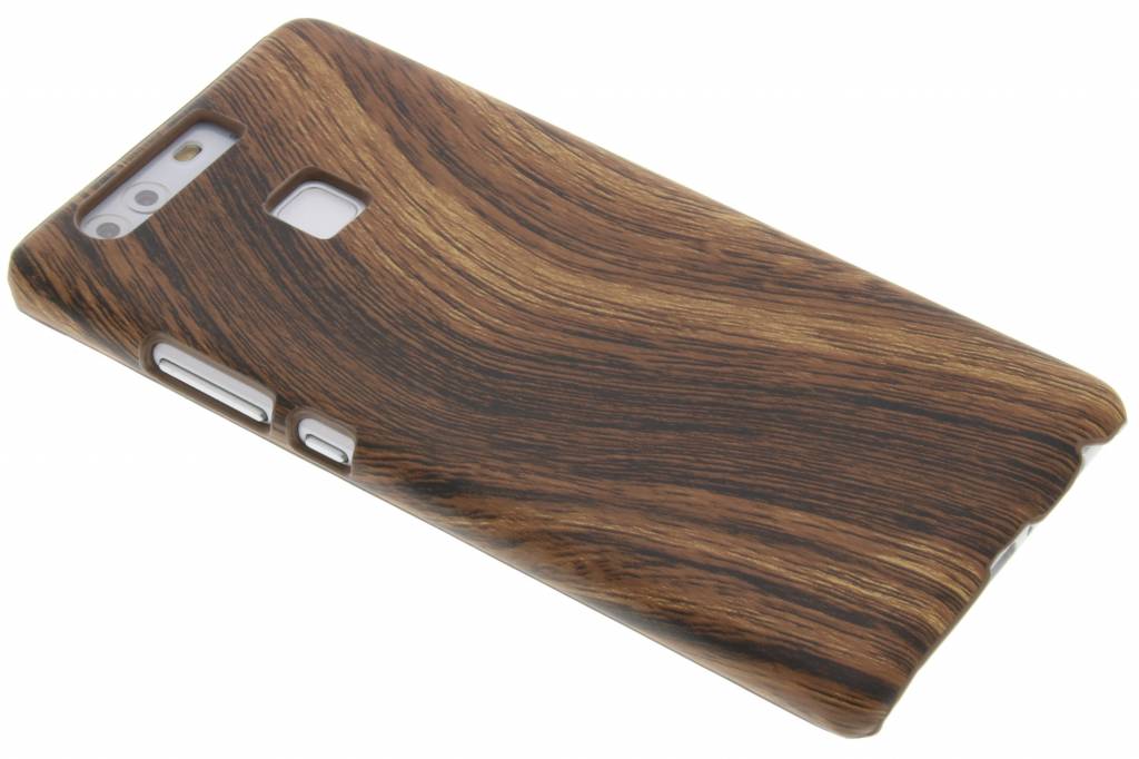 Image of Donkerbruin hout design hardcase hoesje voor de Huawei P9