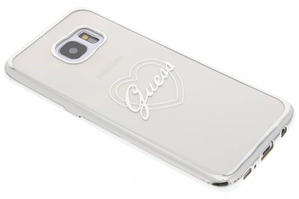 Image of Signature Heart TPU Case voor de Galaxy S7 Edge - Zilver