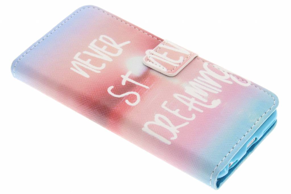 Image of Never stop dreaming design TPU booktype hoes voor de iPhone 6 / 6s