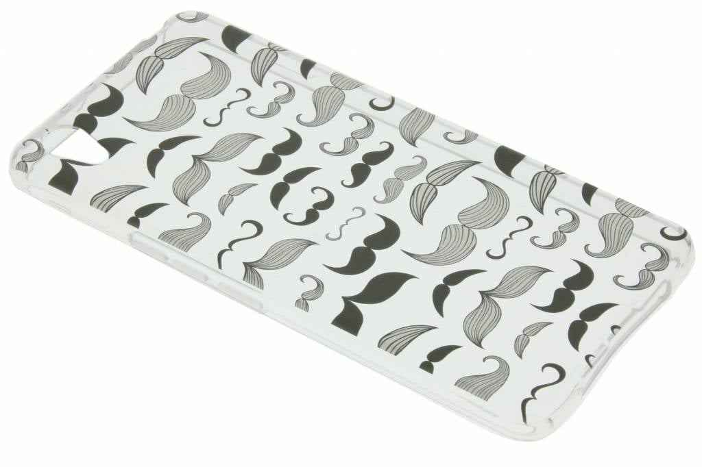 Image of Mustache design TPU siliconen hoesje voor de OnePlus X