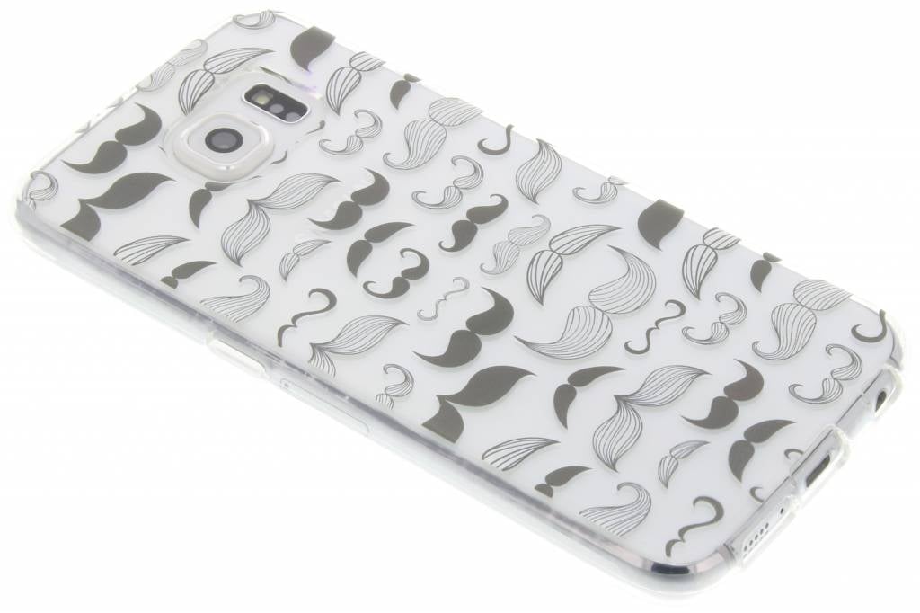 Image of Mustache design TPU siliconen hoesje voor de Samsung Galaxy S6