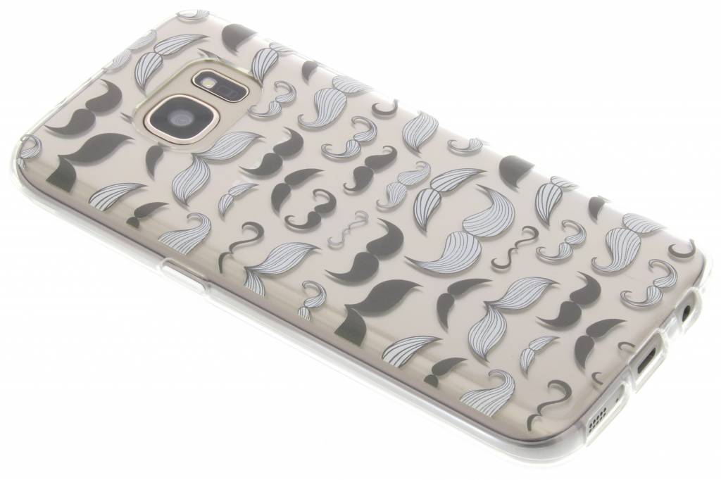 Image of Mustache design TPU siliconen hoesje voor de Samsung Galaxy S7