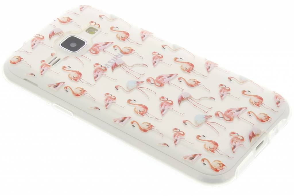 Image of Flamingo design TPU siliconen hoesje voor de Samsung Galaxy J1