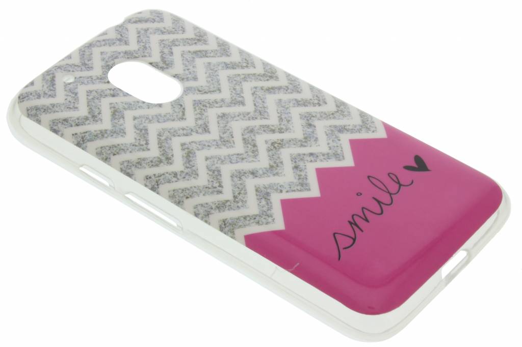 Image of Roze chevron design TPU siliconen hoesje voor de Motorola Moto G4 Play