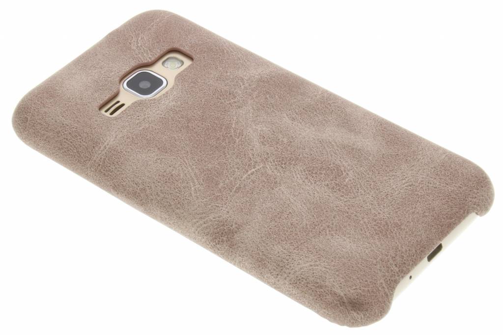 Image of Lichtbruine TPU Leather Case voor de Samsung Galaxy J1 (2016)