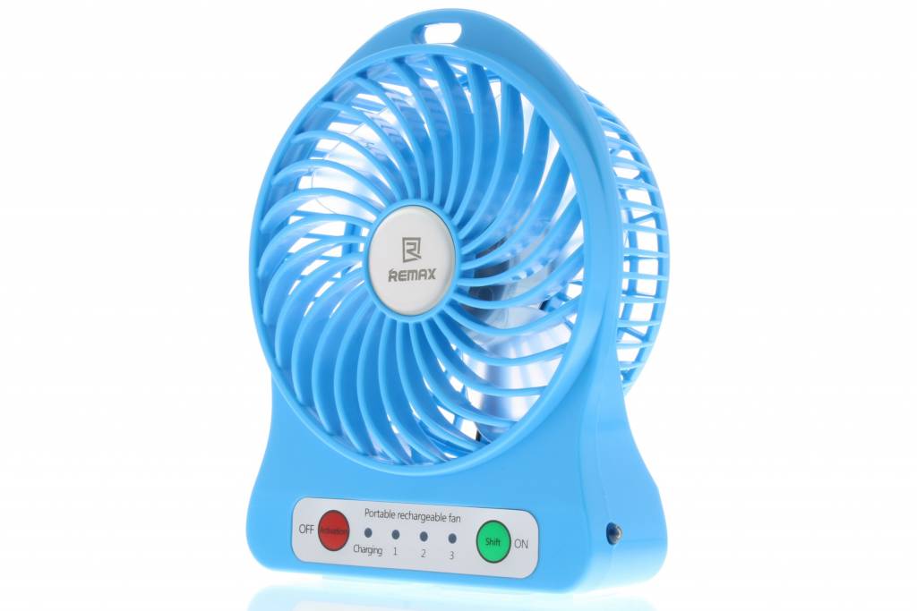 Image of USB ventilator met LED lampje - Blauw