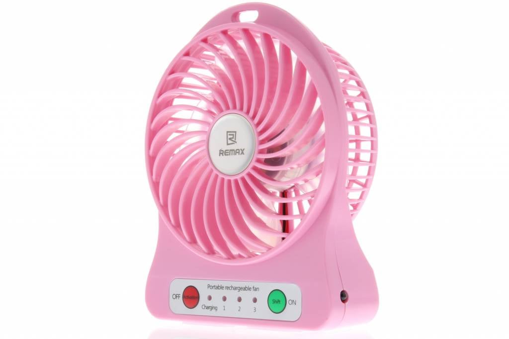 Image of USB ventilator met LED lampje - Roze