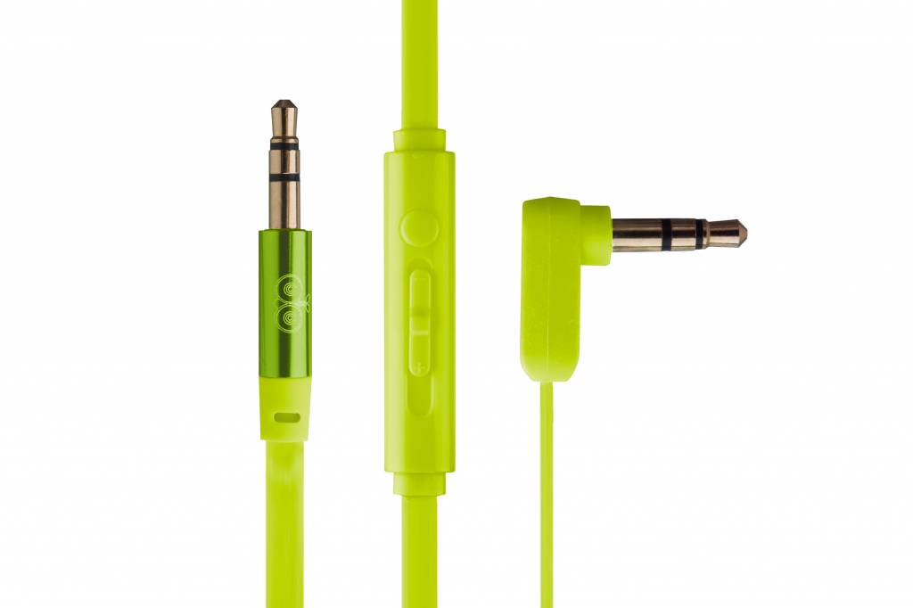 Image of AUX-kabel met afstandsbediening 1 meter - Groen