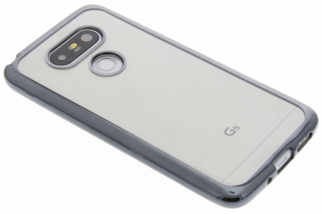 Image of Donkergrijs TPU hoesje met metallic rand voor de LG G5 (SE)