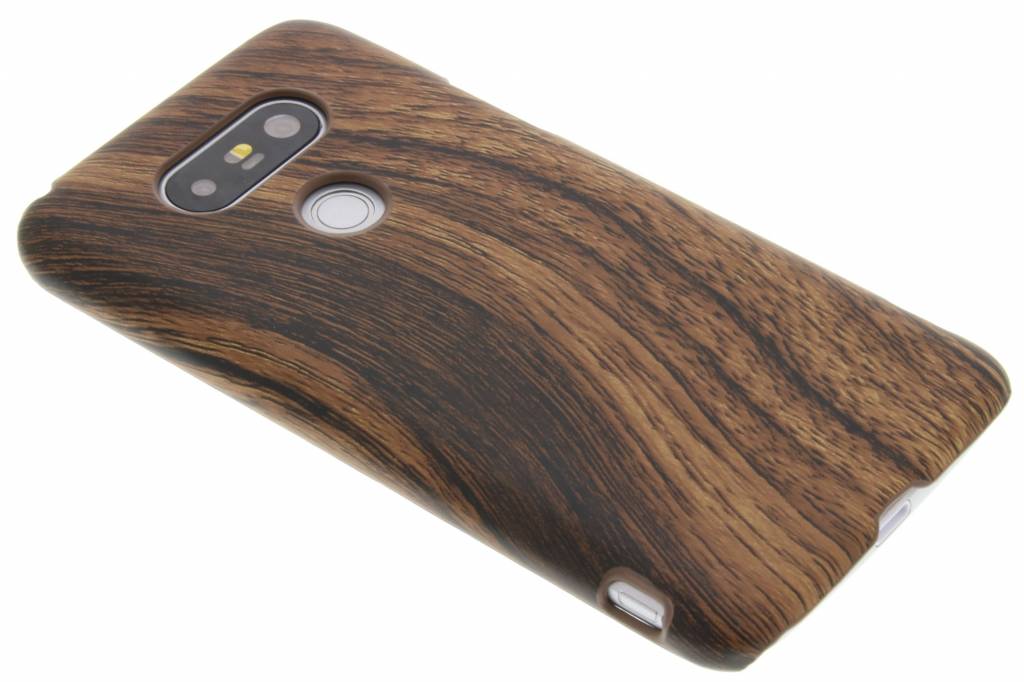 Image of Donkerbruin hout design hardcase hoesje voor de LG G5 (SE)