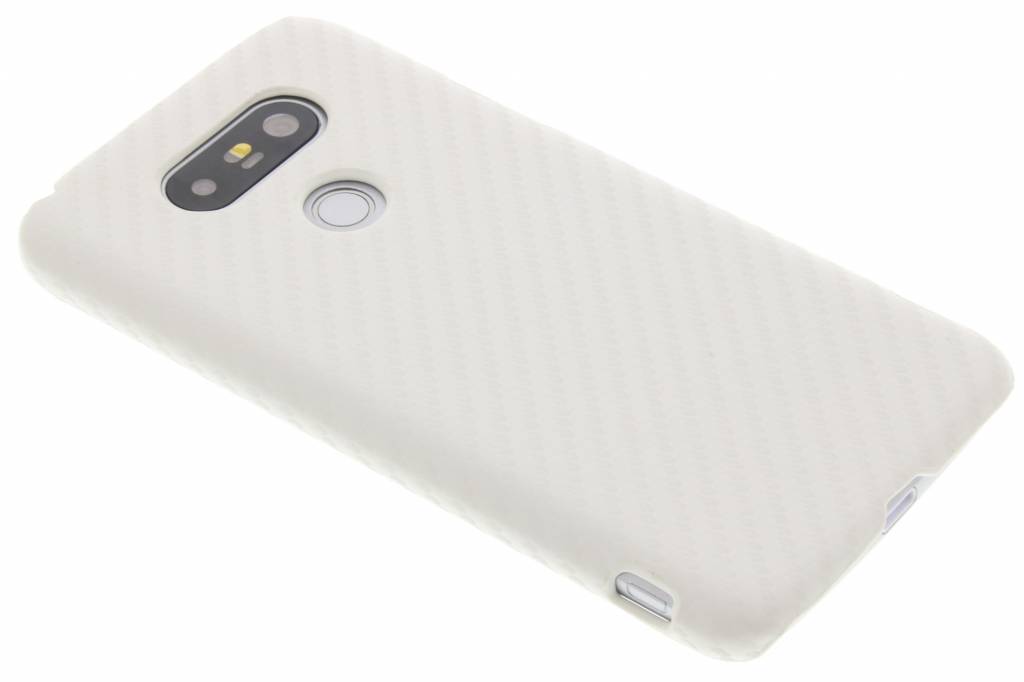 Image of Wit carbon look hardcase hoesje voor de LG G5 (SE)