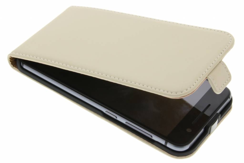 Image of Luxe Flipcase voor de HTC One A9 - Gebroken wit